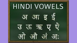 Hindi Vowels Pronunciation  Learn Hindi Alphabets [upl. by Wenda901]