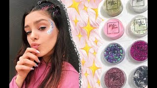 ¿COMO APLICAR GLITTER EN LA CARA  TUTORIAL  SORTEO [upl. by Barrus]