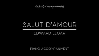 Salut dAmour Loves Greeting by Edward Elgar  Piano Accompaniment in D Major [upl. by Wincer614]