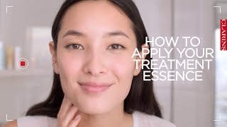 How to apply your Treatment Essence  Clarins [upl. by Fernandes]