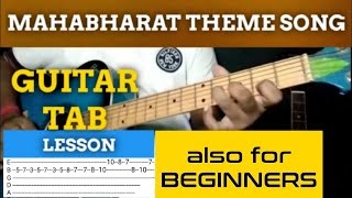 MAHABHARAT THEME SONG  GUITAR TAB LESSON  Star Plus [upl. by Lakin]