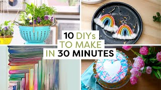 10 Quick amp Easy DIY Crafts Under 30 Minutes [upl. by Itraa]