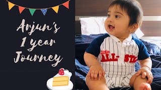 Arjuns 1 year journey  1st Birthday  Journey from 0 to 12 months  My nephew [upl. by Feltie340]