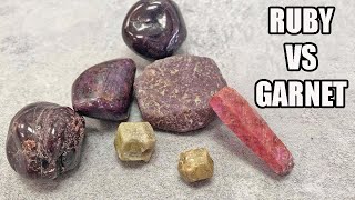 Ruby vs Garnet  How to Identify Ruby and Garnet Stones [upl. by Adnerb]