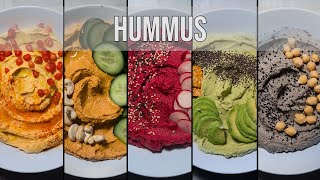 Hummus  Cinco recetas diferentes [upl. by Mount]