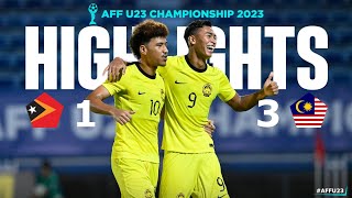 TimorLeste 13 Malaysia AFFU23 2023 [upl. by Eidde]