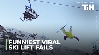 Funniest Viral Ski Lift Fails [upl. by Deron105]