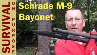 Schrade M 9 Bayonet Review  Survival Gear [upl. by Yralam]