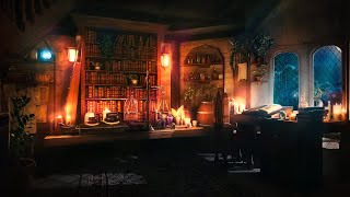 Apothecary Ambience  Potion Sounds and Soothing Rain Indoors [upl. by Goldsworthy]