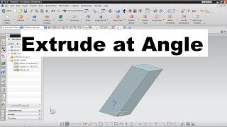 Nx Extrude at Angle  Siemens Nx Tutorials [upl. by Alac]